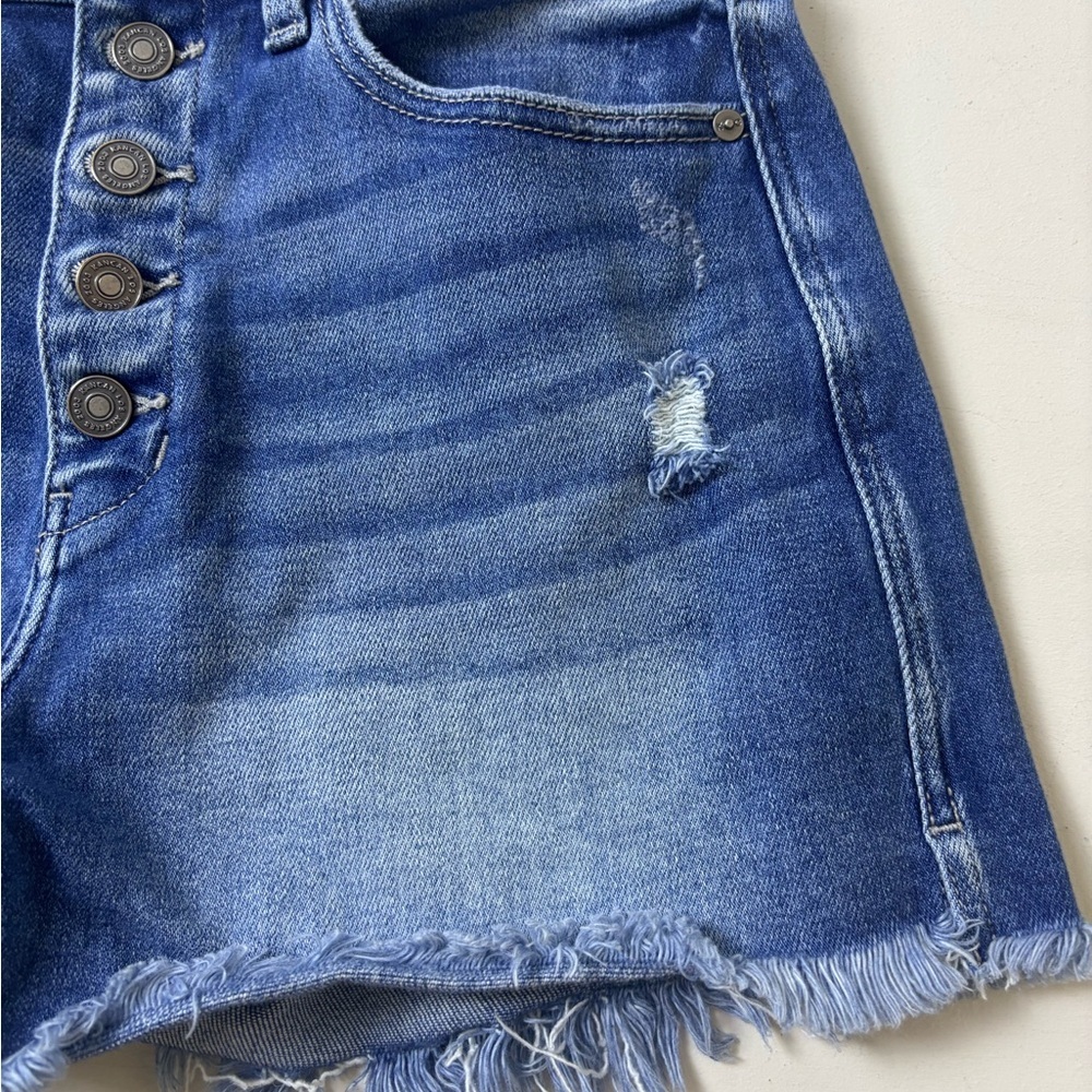 KanCan Distressed Blue Jean Shorts - Picture 2 of 10